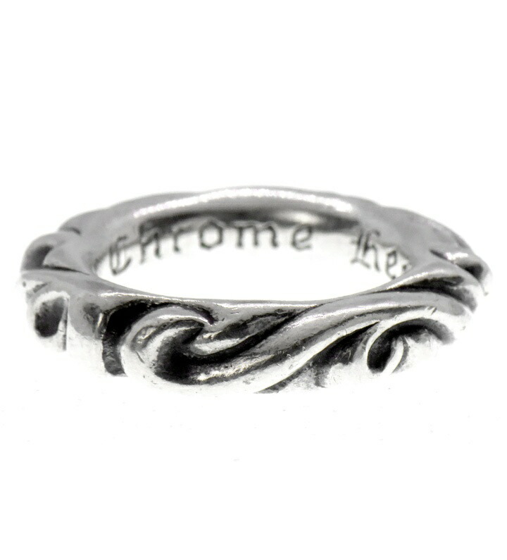 クロムハーツ CHROME HEARTS 【 SCRL BAND 】 スクロール周波数帯域 しろがね色 輪っか しろがね色 大いさ6号 50802【中古】