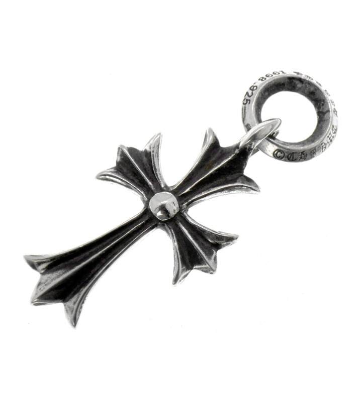 クロムハーツ CHROME HEARTS 【 TINY CH CROSS 】 タイニー CH はりつけ台 引きつける しろがね色 首飾り とっ始め 50853 【中古】