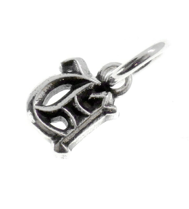 クロムハーツ CHROME HEARTS 【 STACK ALPHABET 】 文字 スタック 惹きつける U かしら文字 しろがね色首飾りいの一番 しろがね色 n11284【中古】