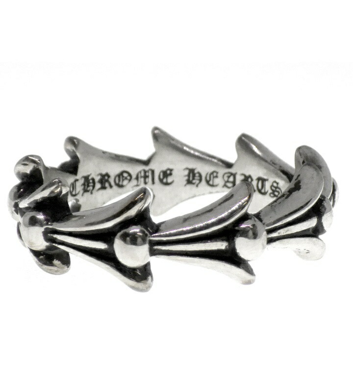 クロムハーツ CHROME HEARTS 【 CROSS TAIL 】 クロステイル しろがね色 輪っか 14号 w27263【中古】