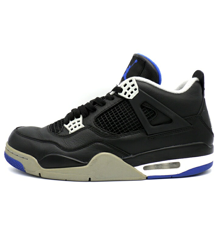 ナイキ NIKE 【 AIR JORDAN 4 RETRO Motorsports Alternate 308497 006 】 エア湖 ジョーダン 4 レトロ モータースポーツ オルタネイト スニーカー 黒いこと×薄墨色×青み 大きさ28糎 h8343【中古】
