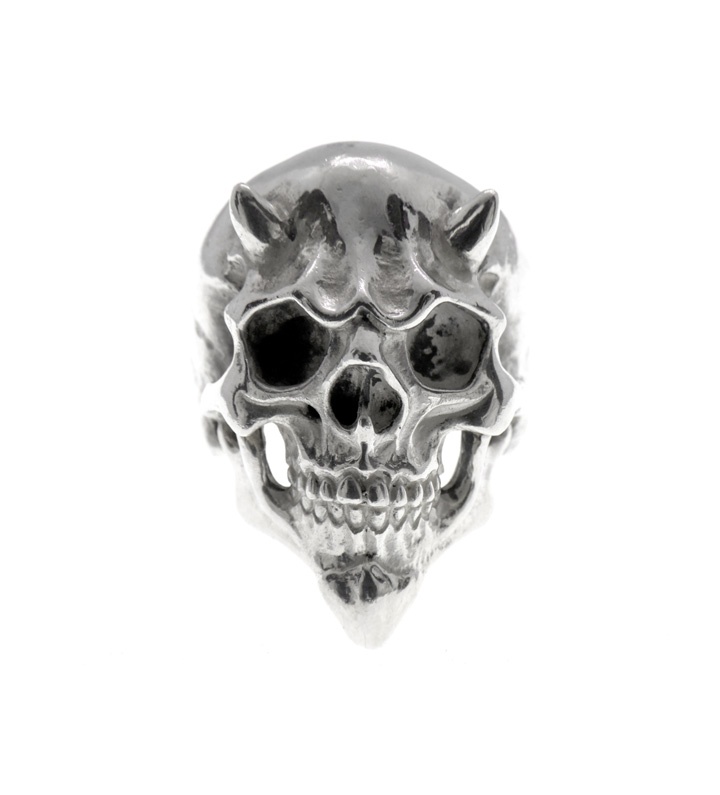 マッドカルト MAD CULT 【 BABEL DEVIL Medium 】 バベル デビル スカル ミディアム シルバー リング シルバー サイズ24.5号 51004【中古】|SeekeR