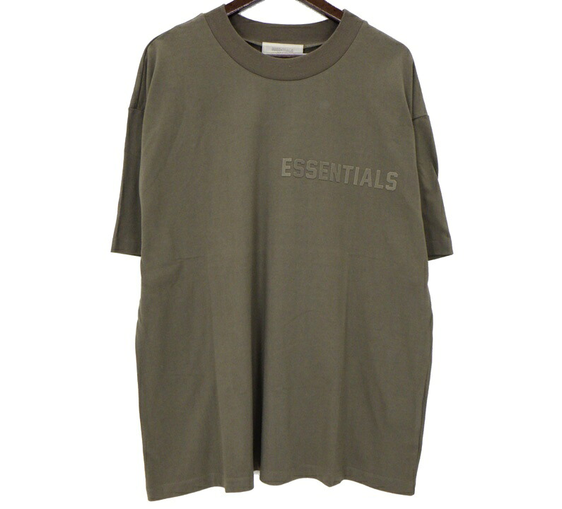 フィア オブ ゴッド エッセンシャルズ FEAR OF GOD ESSENTIALS フロント フェルト ロゴ 半袖 Tシャツ　ブラウンカーキ　サイズXL　51191【中古】｜SeekeR