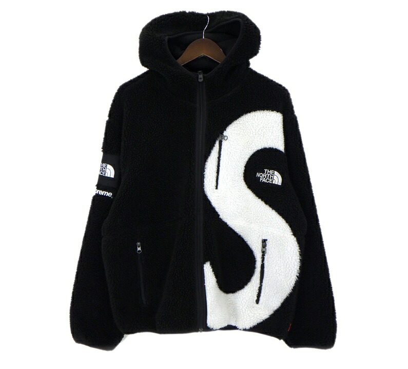 シュプリーム Supreme &times; ノース フェイス THE NORTH FACE 20AW 【 S Logo Hooded Fleece Jacket 】 エス ロゴ フーデッド フリース ジャケット ブラック サイズS h7154【中古】｜SeekeR