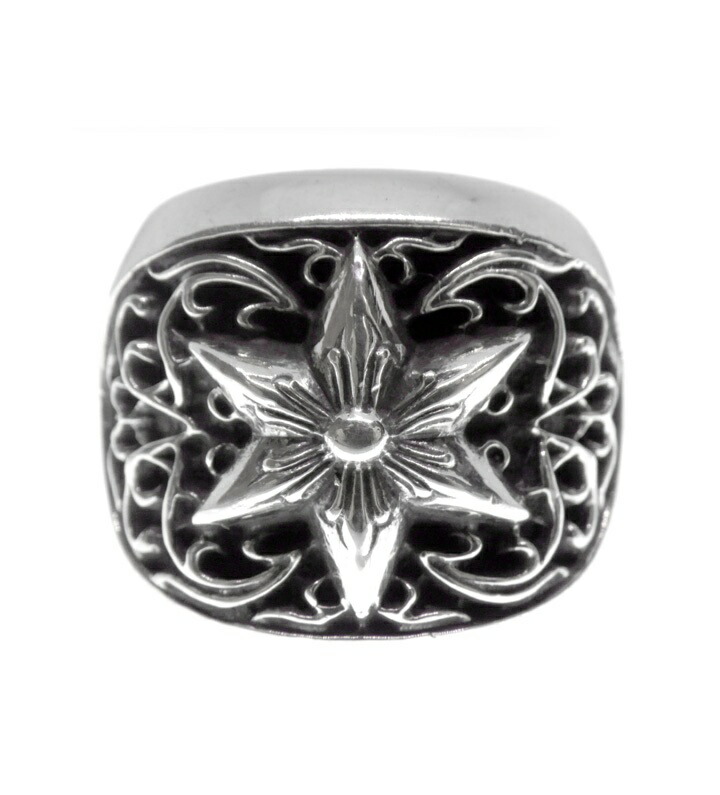 クロムハーツ CHROME HEARTS 【 CLSSC OVAL STAR 】 クラシック オーバル スター シルバー リング サイズ19号 w27434 【中古】｜SeekeR