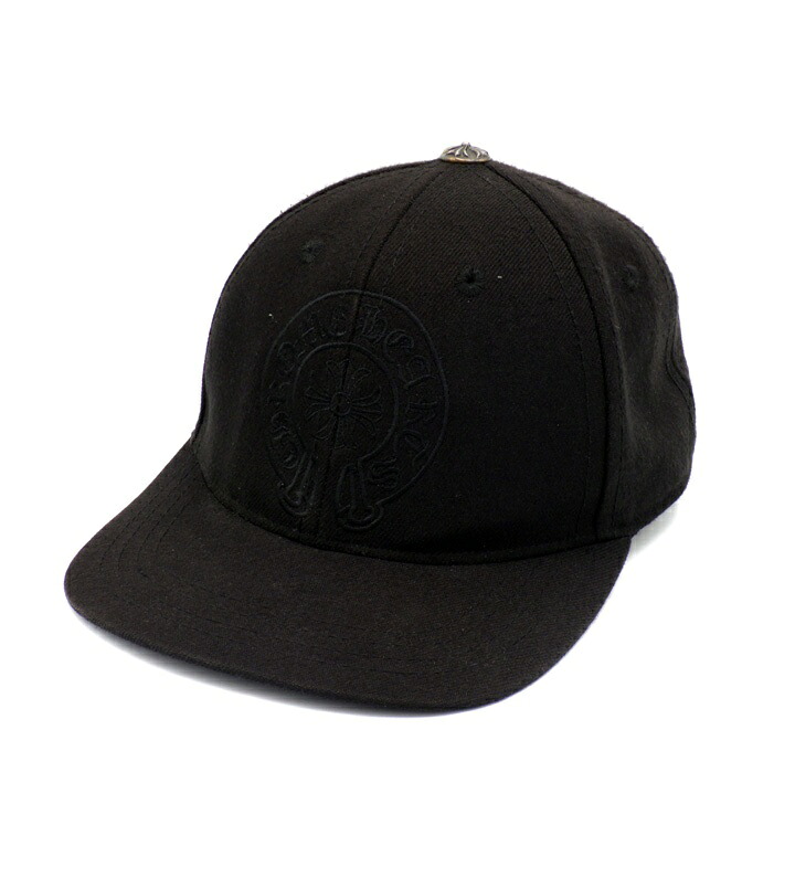 クロムハーツ CHROME HEARTS 【 CH HAT 】 ホースシュー 刺繍 ベースボール キャップ 帽子　ブラック　h8627【中古】｜SeekeR 39,000円