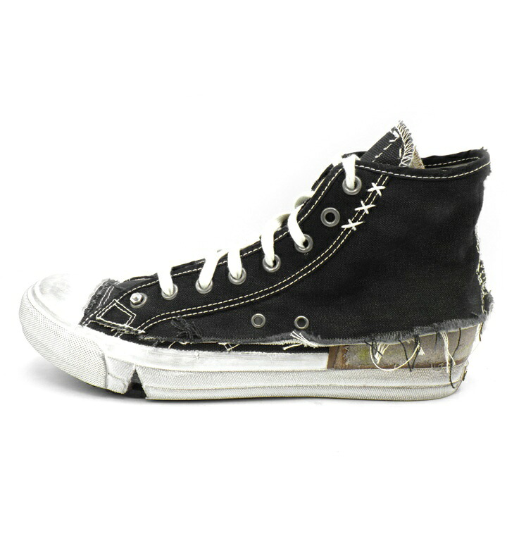 メゾンマルジェラ Maison Margiela 【 S97WS0082 】 ラブ トゥー デス ハイカット キャンバス スニーカー ブラック サイズ41 51883【中古】｜SeekeR