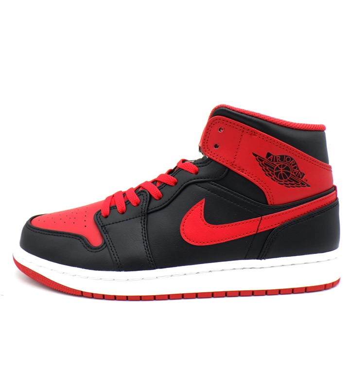 ナイキ NIKE 【 AIR JORDAN 1 MID Bred Toe DQ8426 060 】 エア ジョーダン 1 ミッド ブレッド トゥ スニーカー レッド&times;ブラック サイズ28cm h8640 【中古】｜SeekeR