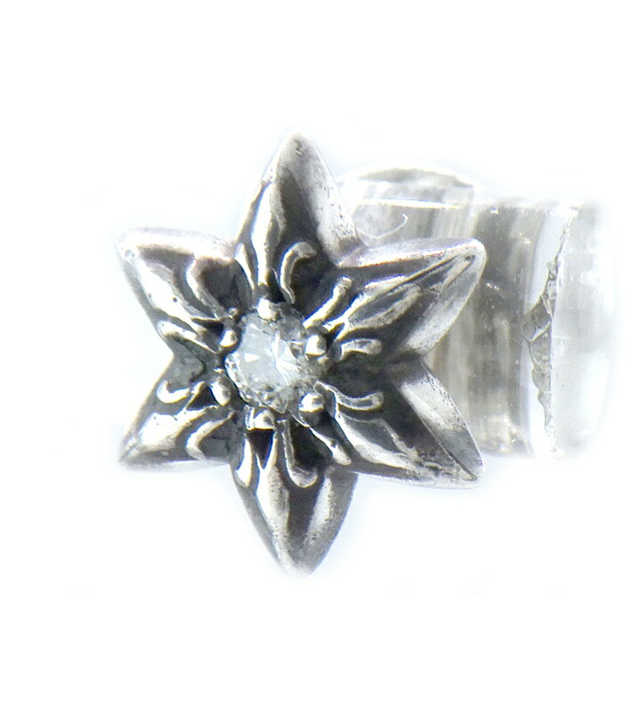クロムハーツ CHROME HEARTS 【 CO STAR DMND 】 1ダイヤ スター スタッド シルバー ピアス 51921 【中古】｜SeekeR