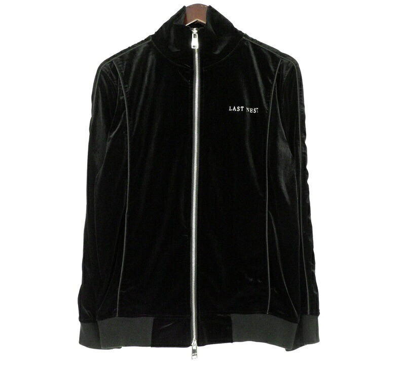 ラストネスト LAST NEST 【 Velvet Track Jacket 】 ベロア トラック ジャケット　ブラック　サイズM　s6284【中古】｜SeekeR