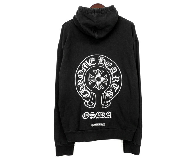 クロムハーツ CHROME HEARTS 【 SWTSHRT HD PLVR LTD 】 大阪限定 バック ホースシュー プルオーバー フーディ パーカー ブラック サイズM w27668 【中古】｜SeekeR
