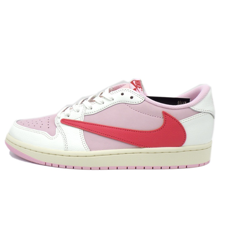 ナイキ NIKE &times; トラヴィス スコット Travis Scott 【 AIR JORDAN 1 RETRO LOW OG Sail Tropical Pink IQ7604 101 】 エア ジョーダン 1 レトロ ロー セイル トロピカル ピンク スニーカー　ホワイト&times;ピンク　サイズ29cm　52262【中古】｜SeekeR