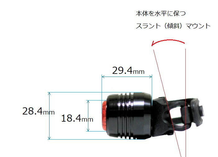 楽天市場】【送料無料】USB充電式 コンパクトLEDテールライト 簡単取付 