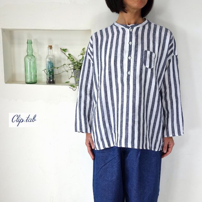 【美品】Clip.tab タータンチェック リネン 半袖シャツ 181.jpg