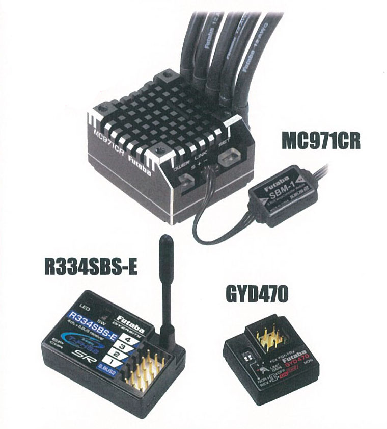 フタバ RGMセット レシーバーR334SBS-E+ジャイロGYD470+モーターコントローラーMC971CR 00107461 双葉電子工業