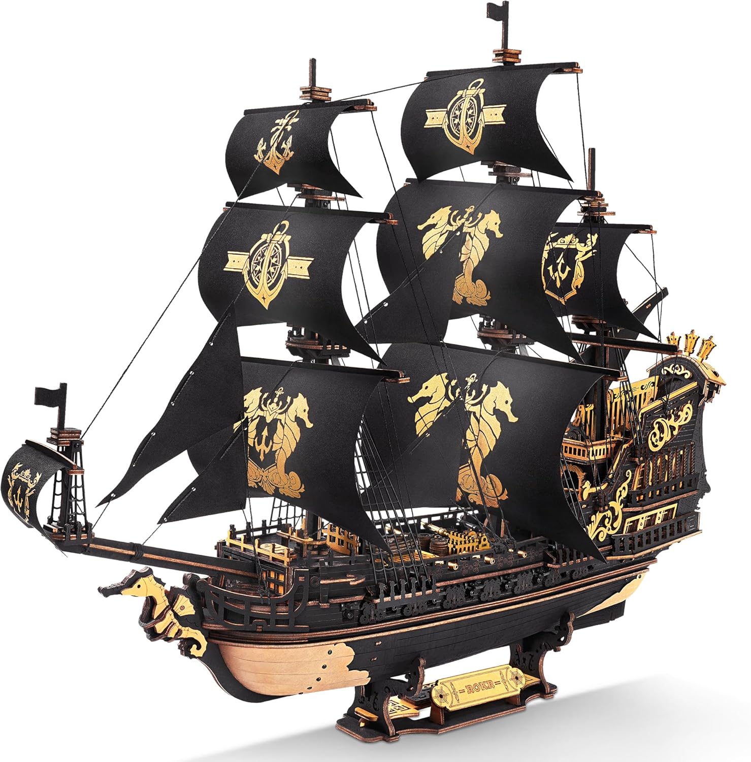 ROBOTIME DIYキット タツノオトシゴの帆船 MCB02 The Seahorse Barque 立体パズル