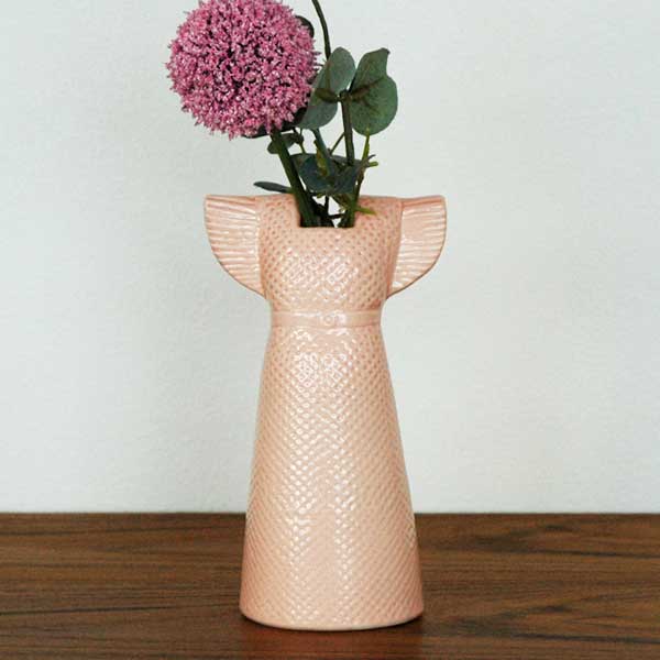 リサラーソン ワードローブ・ドレス ピンク Lisa Larson Wardrobe Vases Dress フラワーベース 北欧オブジェ 置物 花瓶 北欧雑貨 おしゃれ かわいい