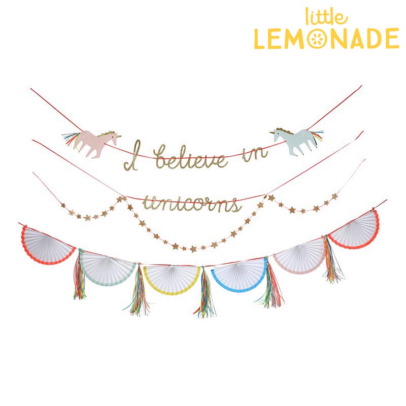 楽天市場 ユニコーンのガーランドセット 4種類入り Meri Meri パーティー イベント ホームパーティー 誕生日 ファーストバースデーの飾り付けに パステル ガーランド レターバナー あす楽 リトルレモネード メリメリ リトルレモネード楽天市場店