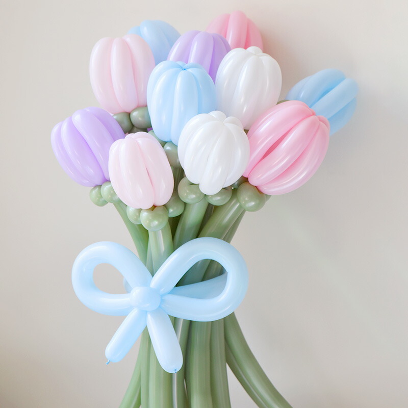 繁忙期限定価格】バルーン花束 チューリップミックス 14本入りブーケ