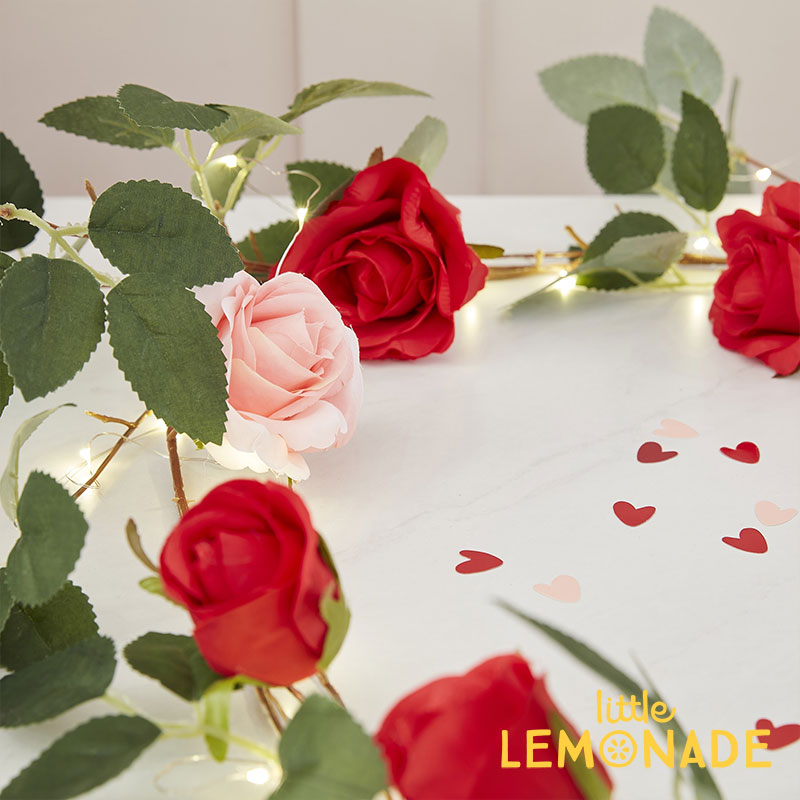 【楽天市場】【Ginger Ray】 ローズガーランド ライト付き フェイクグリーン バラ 薔薇 造花 装飾 飾り付け アーティフィシャル