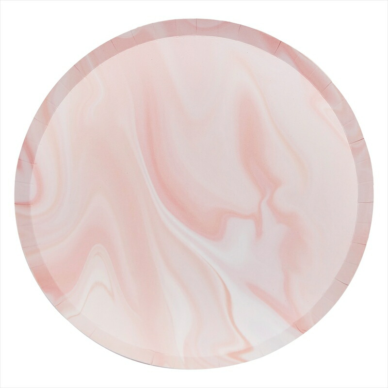 【楽天市場】【Ginger Ray】Pink Marble Print Paper Plates ピンクマーブルペーパープレート