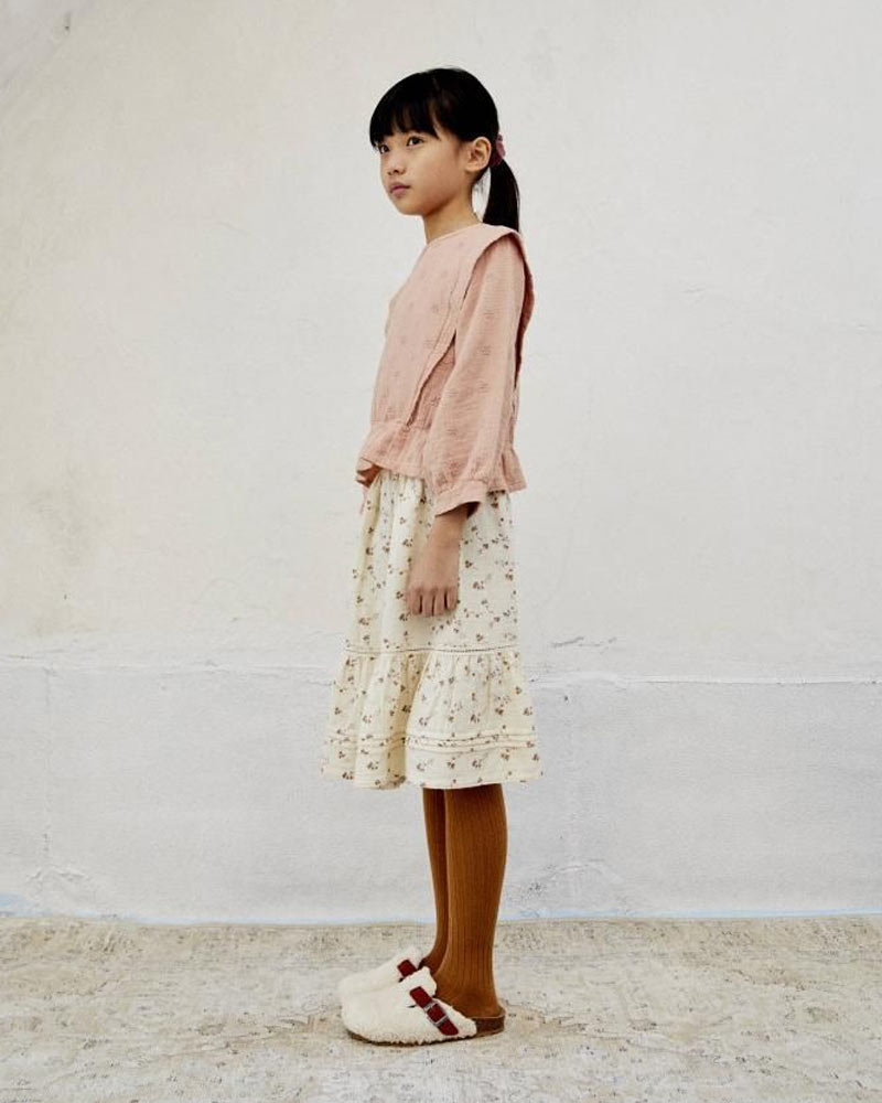 Liilu Fenya Blouse 2歳 4歳 6歳 8歳 ブラウス ピンク 花柄 刺繍 フリル ドレス リール ドイツ オーガニック 子供 おしゃれ リトルレモネード 女の子 子供服 アパレル Ykz Garage Lacoche Fr