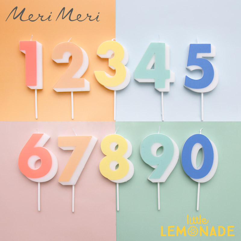 楽天市場 Meri Meri ナンバー キャンドル 数字 ろうそく １から０まで 21年new デザイン カラフル おしゃれ 誕生日 バースデイケーキ バースデイ デコレーション 飾り付け キッズ 子ども お祝い あす楽 リトルレモネード メリメリ リトルレモネード楽天市場店