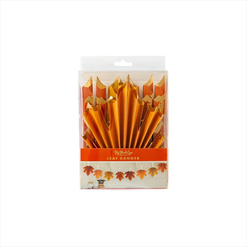 秋のリーフのファンバナー 秋生まれ サンクスギビング 落ち葉 バースデー バナー 誕生日 飾りつけ Give ガーランド