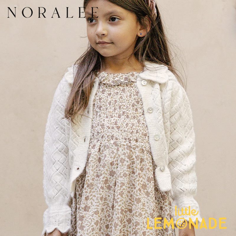 【NORALEE】POINTELLE CARDIGAN IVORY 【12か月/4歳】 カーディガン 女の子 フォーマル アウター 羽織 子ども キッズ フォーマル パーティー お誕生日 ギフト プレゼント リトルレモネード オケージョン