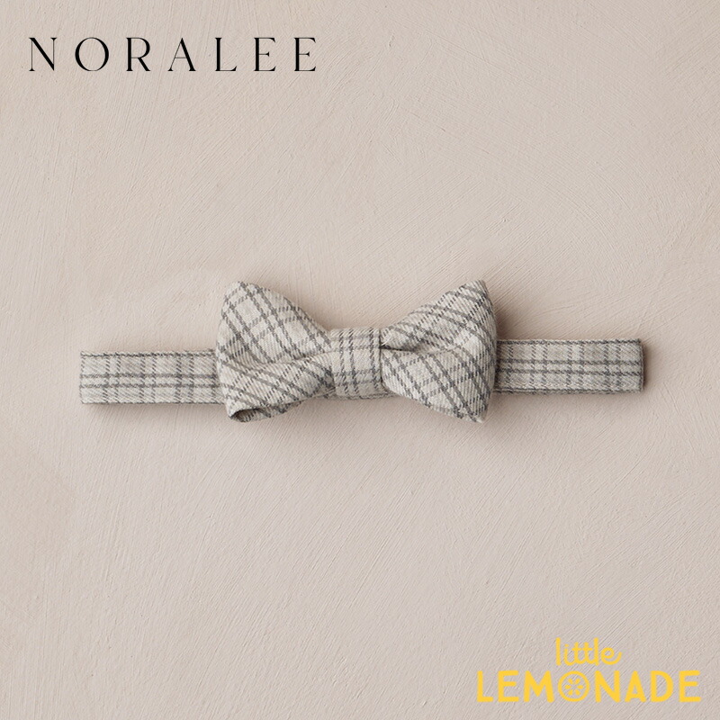 NORALEE ノラリー BOW TIE (1-4歳/5歳+) FRENCH BLUE リボン 蝶ネクタイ ボウタイ ブルー チェック 男の子 お呼ばれコーデ 結婚式 七五三 お宮参り パーティー フォーマル 子ども キッズ ベビー 子ども服 クラシカル リトルレモネード オケージョン NLA009WLTR AW25画像