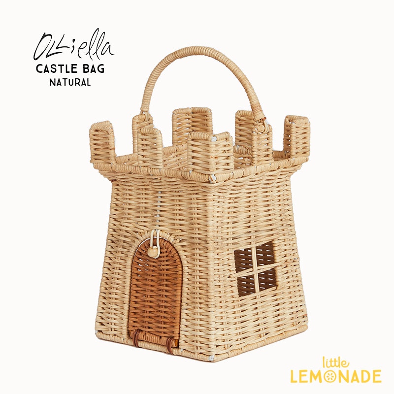 【楽天市場】【Olli Ella オリエラ】 CASTLE BAG NATURAL キャッスル かごバッグ お城 ラタン 藤 プリンセス