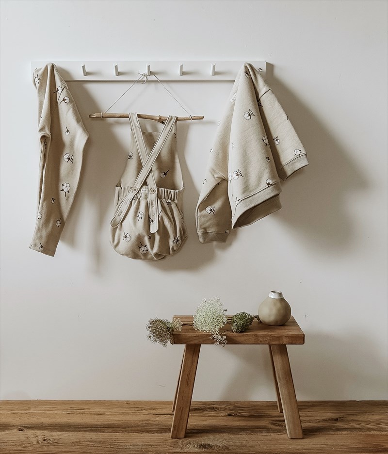 【organiczoo】CottonFieldSweatshirtコットンフラワー柄スウェットシャツトレーナー3-6か月/6-12か月/1-2歳/2-3歳/3-4歳トップスオーガニックコットンオーガニックズーベビー子供男の子女の子シンプルおしゃれあす楽リトルレモネードアパレル21AW