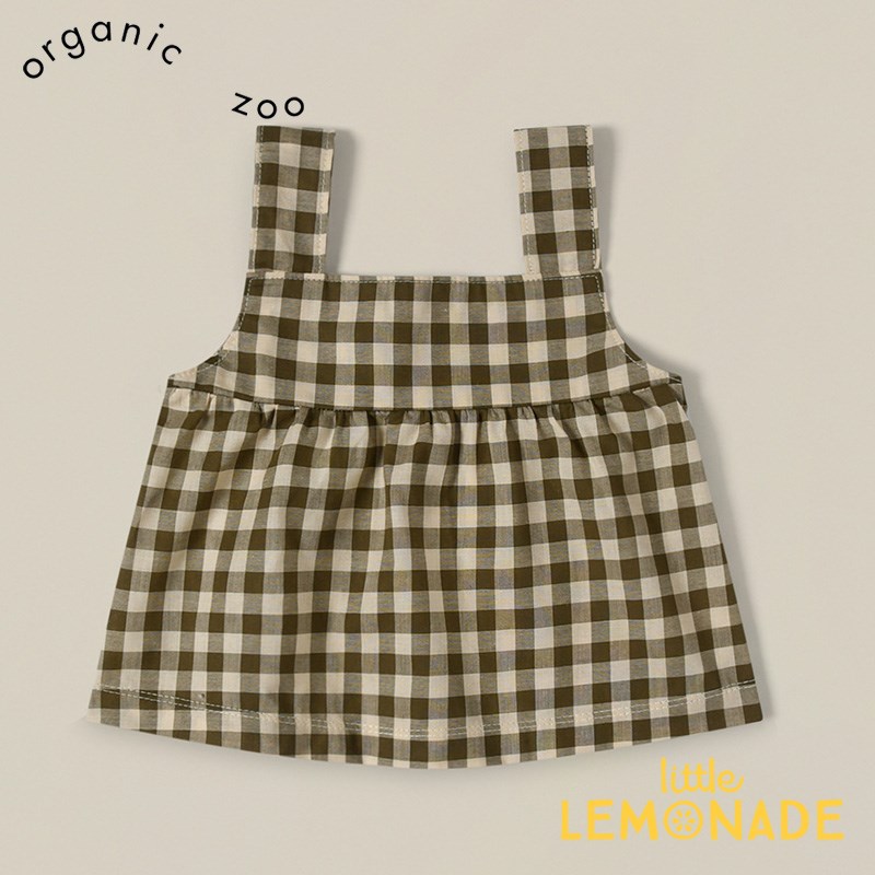 Organic Zoo】 Olive Gingham Dolce Top【1-2歳/2-3歳/3-4歳