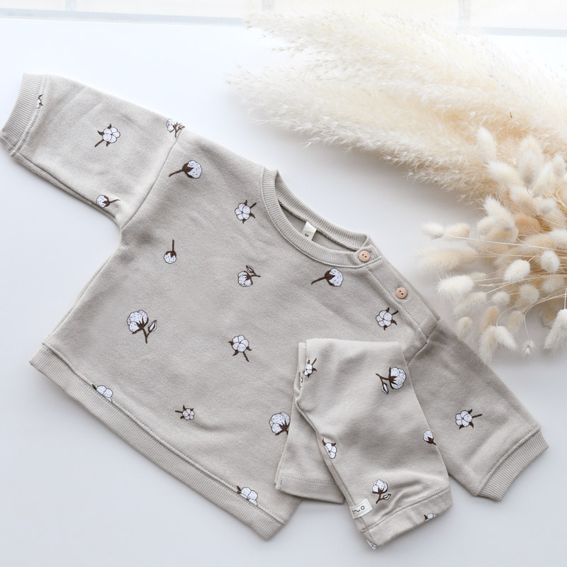 【organiczoo】CottonFieldSweatshirt3-6か月/6-12か月/1-2歳/2-3歳/3-4歳コットンフラワー柄スウェットシャツトレーナートップスオーガニックコットンオーガニックズーベビー子供男の子女の子シンプルおしゃれあす楽リトルレモネードアパレル20AW