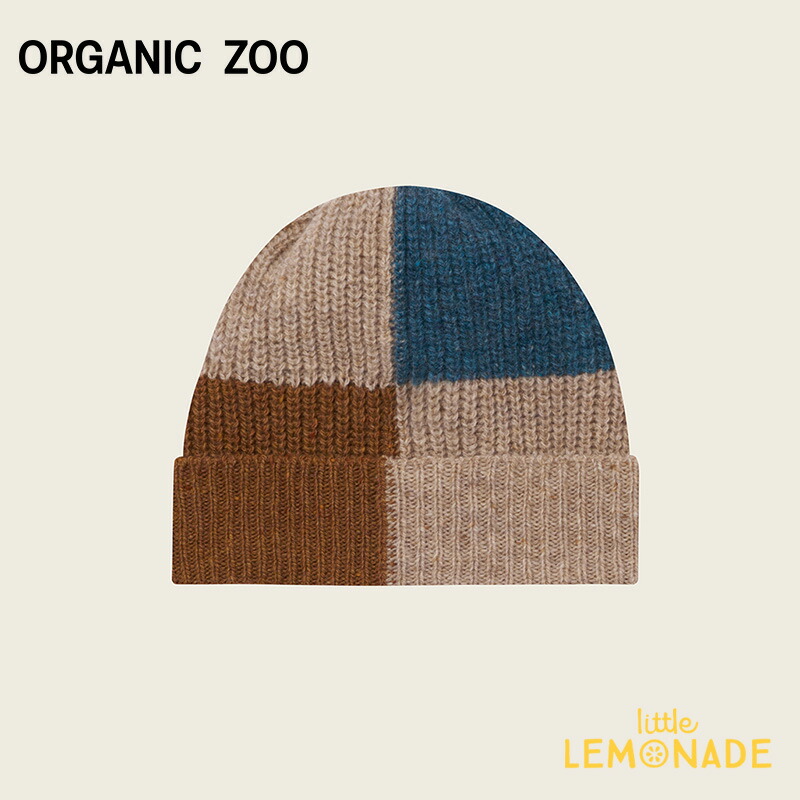 オーガニックズー Block Patchwork Beanie (1-2歳/2-3歳/3-4歳) organic zoo ニット帽 ビーニー帽 ニットキャップ 帽子ビーニー 防寒 ハット ウール ユニセックス 子ども キッズ リトルレモネード AW25SALE BPBEANIE