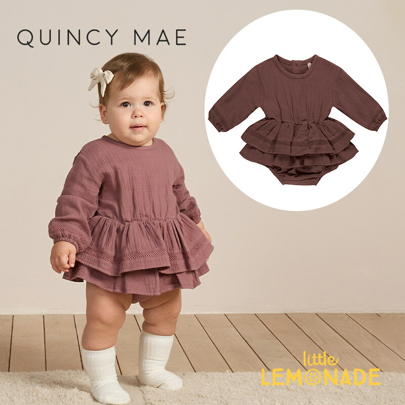 楽天市場】【Quincy Mae】BONNIE ROMPER 【12-18か月】 CLAY