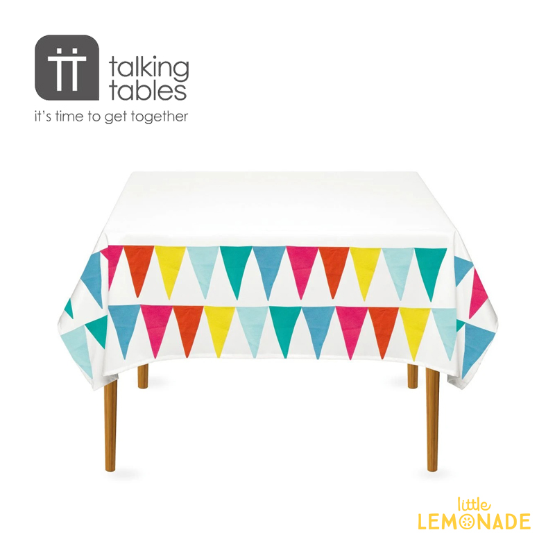 レインボー ファブリックテーブルカバー Talking Tables テーブルクロス We Heart Birthdays Rainbow Fabric Table Cover 誕生日 パーティー テーブルコーディネート ホームパーティー ay Rain Fabtcover コットン製 綿100 あす楽 リトルレモネード 虹色バンティング