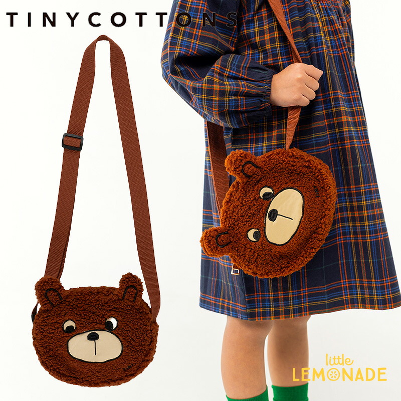 tinycottons】 BEAR BAG brown くま ショルダーバッグ ポシェット 
