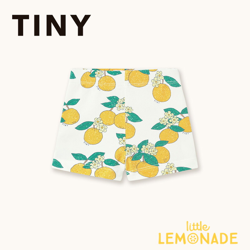 タイニーコットンズ ORANGES BABY SHORT LEGGINGS 【6か月/24か月】 off-white ベビーパンツ ショート丈 レギンス コットン 総柄 オレンジ 白 おしゃれ 赤ちゃん 出産祝い ベビー服 70cm 80cm 90cm アパレル リトルレモネード TINYCOTTONS SS26-066 104 KTZ