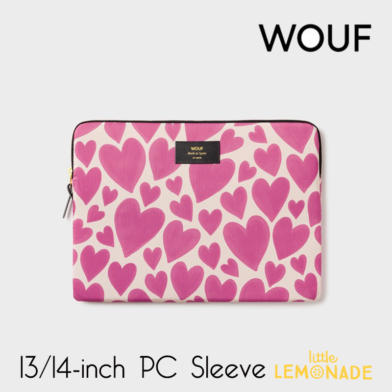 【WOUF】Pink Love 13インチ&14インチ PCケース Pink Love Laptop Sleeve 13