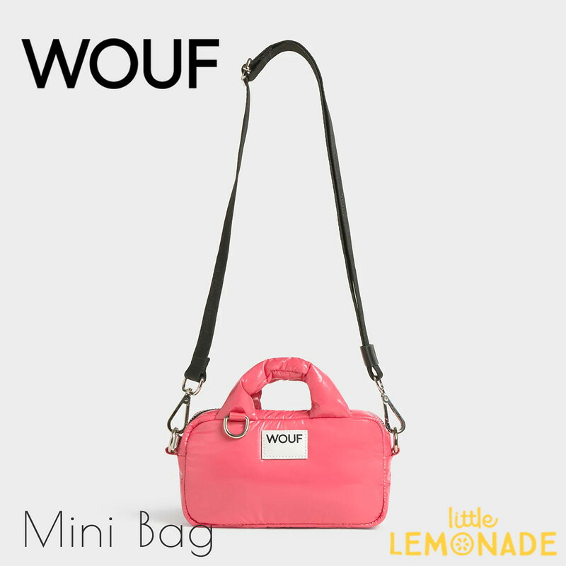 ショルダーバッグ レディース 【WOUF】 Candy Mini Bag ピンク 派手 目立つ 原色 小さい カバン 軽い バッグ 斜めがけ コンパクト クロスボディ ポシェット 鞄 撥水 おしゃれ 女性向けギフト AW25 BM250024 リトルレモネード｜リトルレモネード店