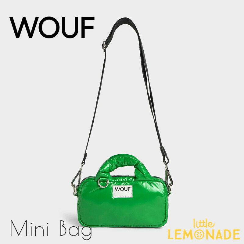 ショルダーバッグ レディース 【WOUF】 Basil Mini Bag グリーン 緑 派手 目立つ 原色 男性 メンズ 小さい カバン 軽い バッグ 斜めがけ コンパクト クロスボディ ポシェット 鞄 撥水 おしゃれ 女性向けギフト AW25 BM250027 リトルレモネード｜リトルレモネード店