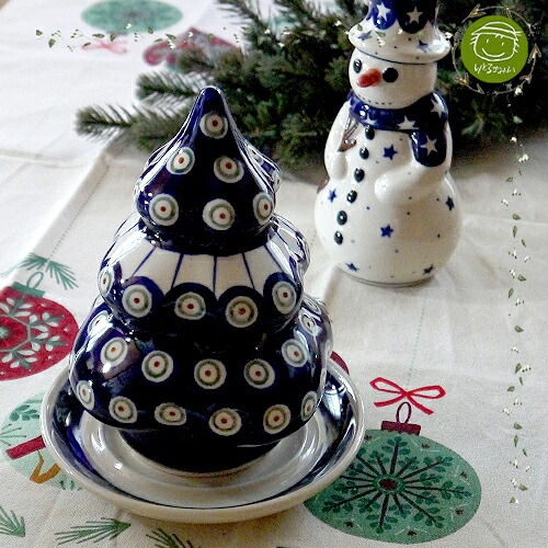 【TABLEWARE： テーブルウェア】【ボレスワヴィエツ：Boles・・awiec】ポーリッシュポタリークリスマスデコレーション：ツリー