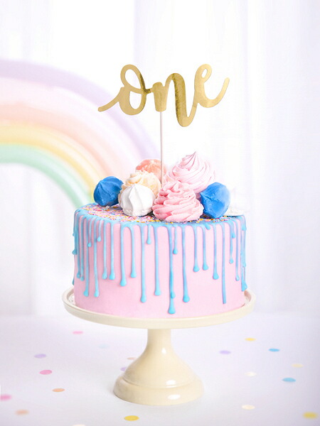 国内送料無料 ケーキトッパー One ゴールド 誕生日 ファーストバースデー 1歳 1歳誕生日 バースデー パーティーシンプル おしゃれ かわいい バースデーケーキ ホームパーティー 誕生日ケーキ 装飾 ケーキ飾り付け 男の子 女の子 デコレーション あす楽 Partydeco Toyama