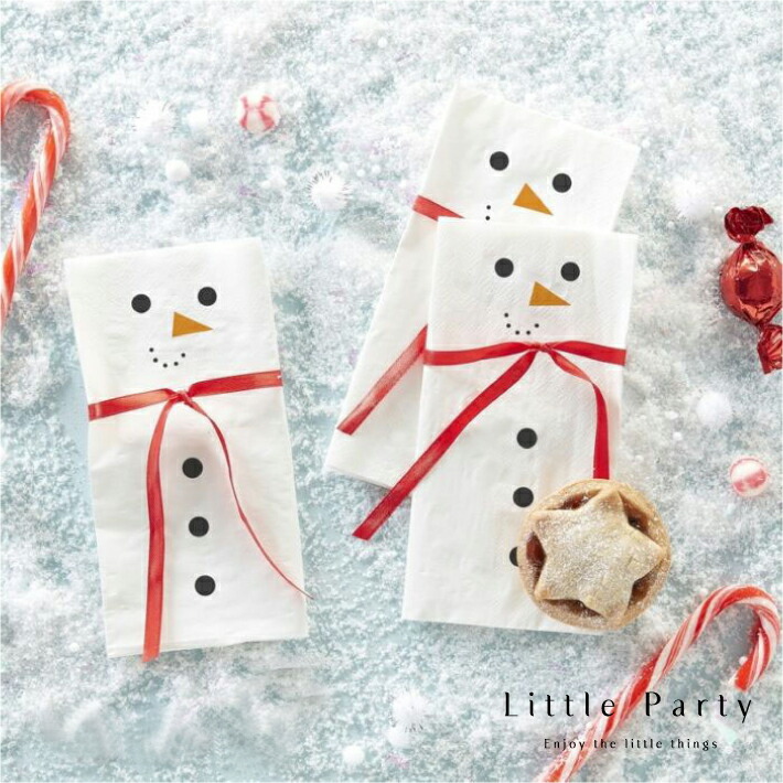 楽天市場 スノーマン ペーパーナプキン Merry Christmas 16枚入り メリークリスマス 雪だるま クリスマス パーティー 紙ナプキン テーブルコーディネート 装飾 おしゃれ Ginger Ray Little Party