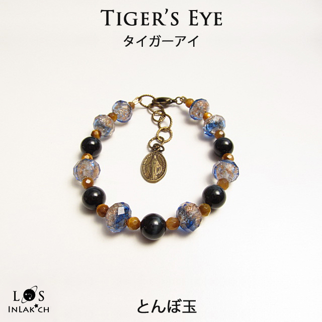 勝負に強くなる/アマゾナイト・アンバー・タイガーアイ/パワーストーンブレスレット パワーストーン ブレスレット タイガーアイ オニキス - 念珠