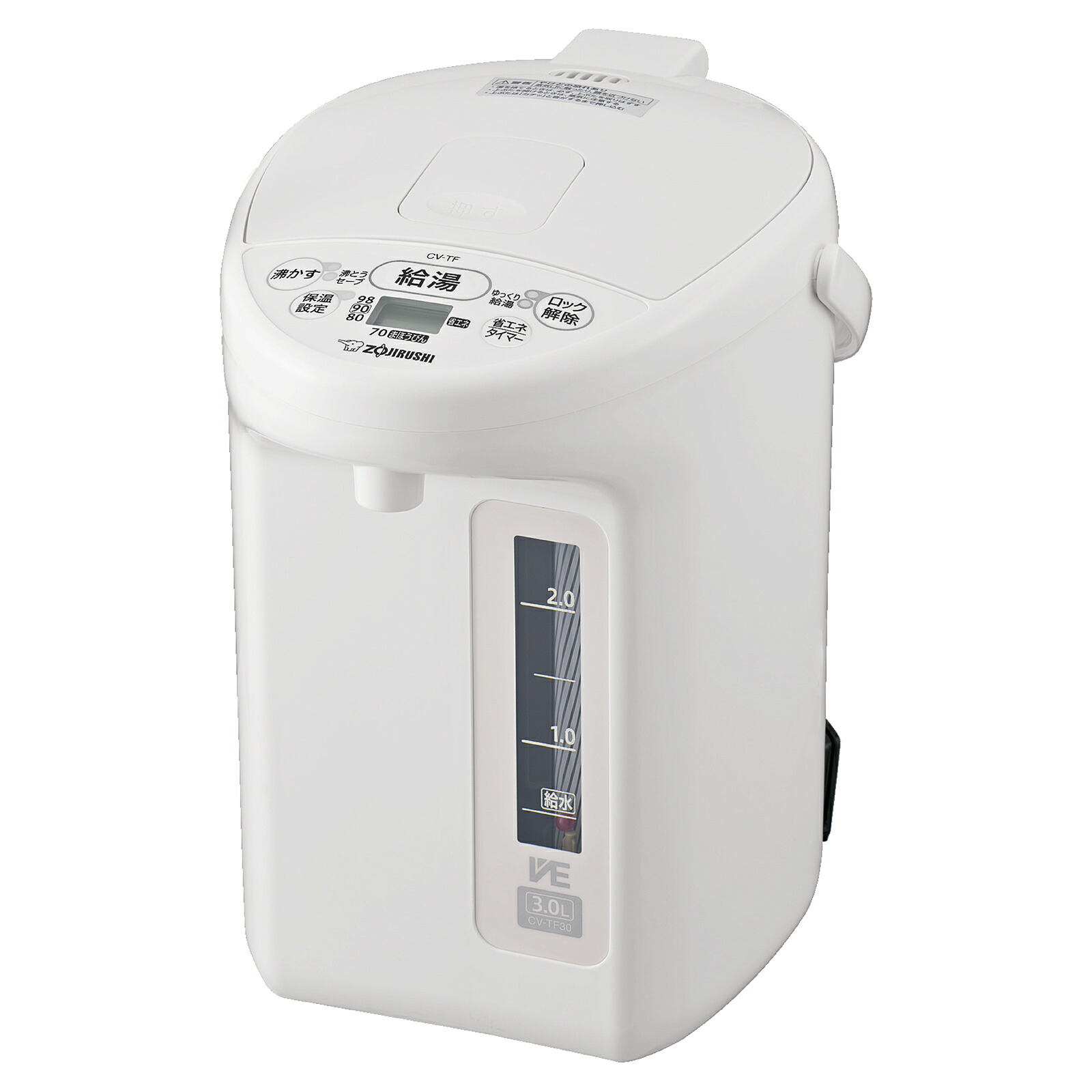 象印 ZOJIRUSHI 電動ポット VE灯かりまほうびん まほうびん パソコン沸とう 省エネ流行り物 CV-TF30-WA 3.0L 白いこと