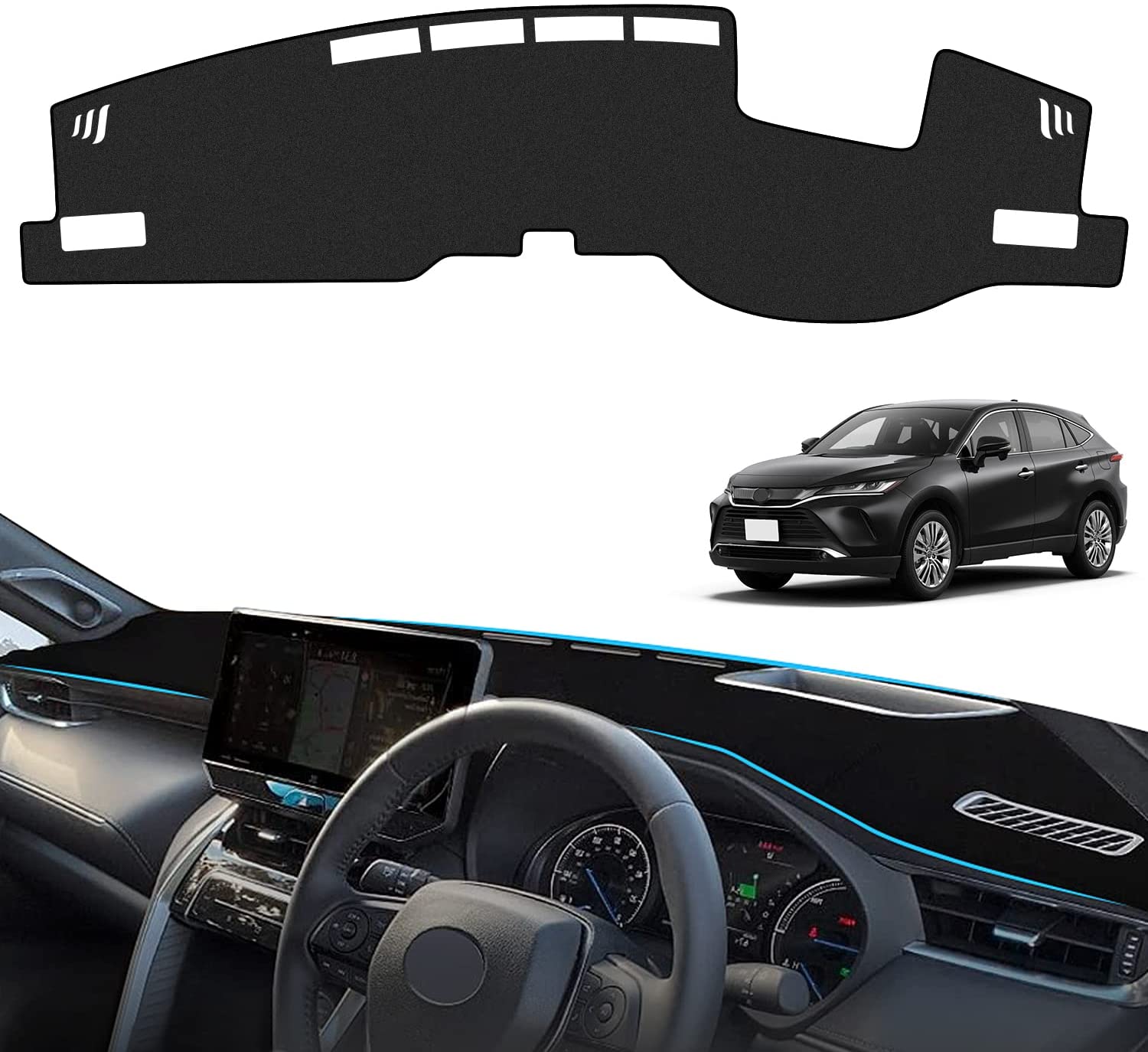 Sunlandトヨタ ハリアー 80系HUDありダッシュボードマットTK☆ ハリアー 80系 新型 トヨタ Sunland ダッシュボードマット HUD