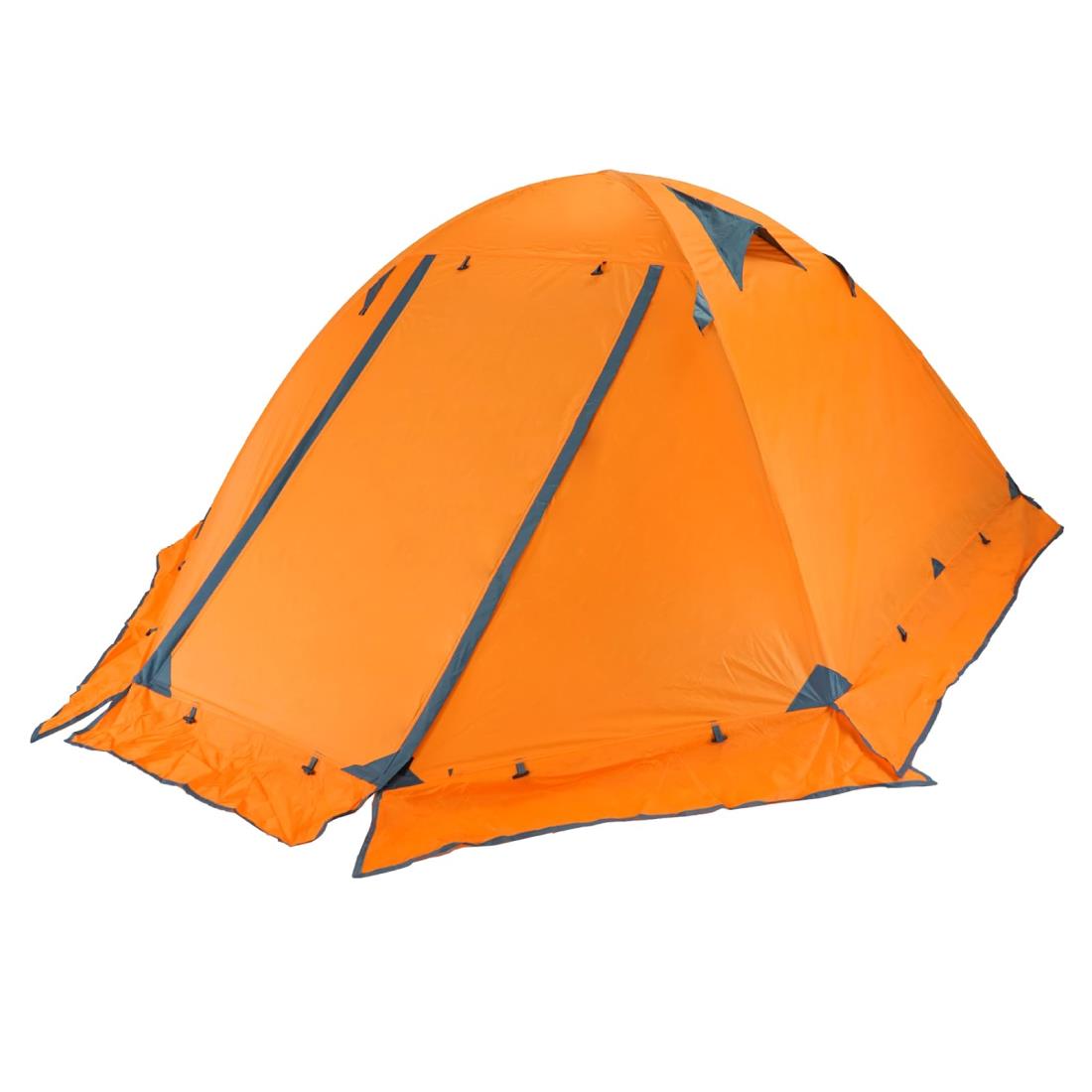 TRIWONDER 2人用 テント 4シーズン 山岳テント 軽量 防水 バックパック キャンプ ツーリング 登山 てんと 二重層 テント (オレンジ - 2人用（スカート付）)