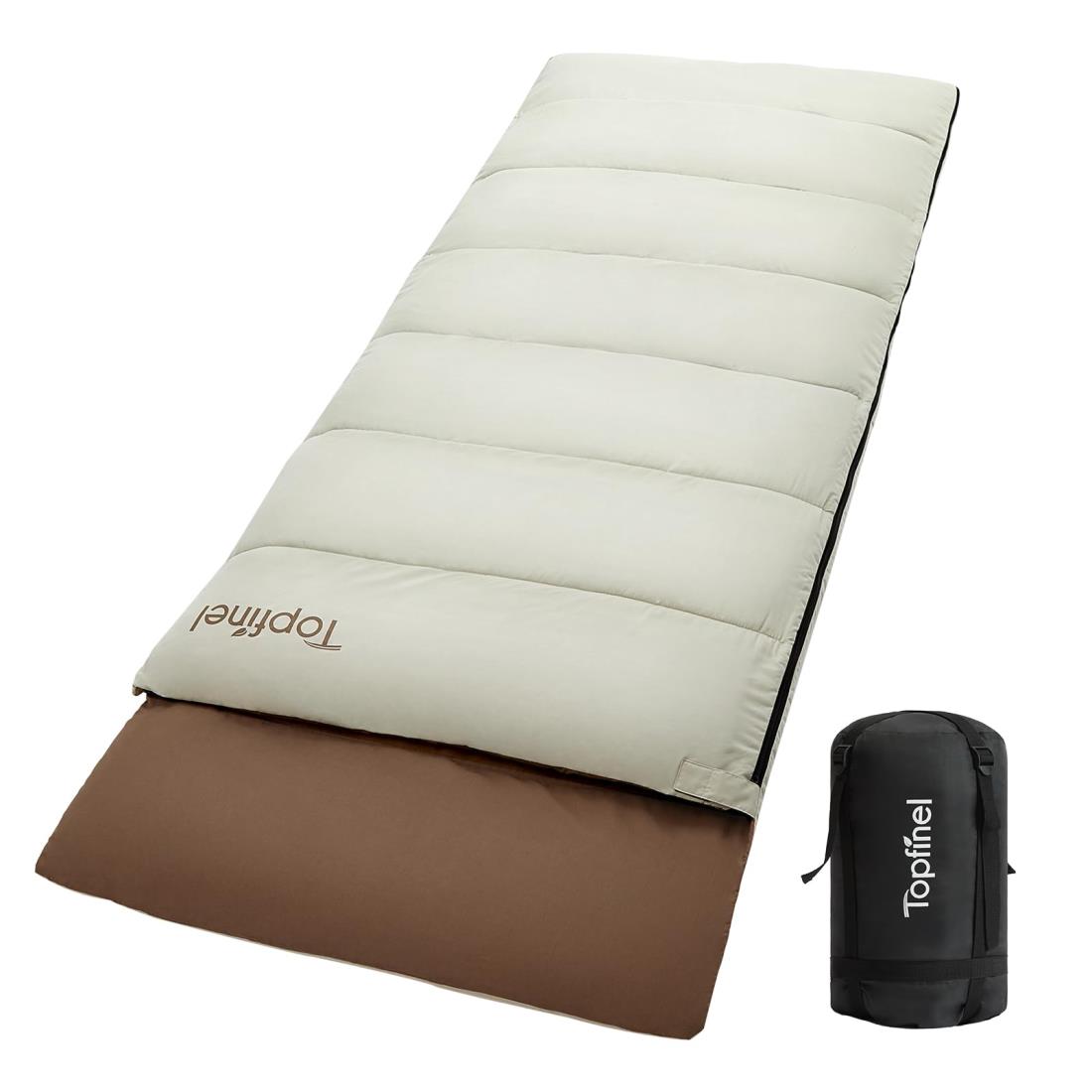 Topfinel シュラフ 夏用 冬用 来客用布団 1.8KG 寝袋 オールシーズン 冬用 夏用 コンパクト 収納パック付き アウトドア キャンプ用品 車中泊 防災グッズ 布団セット 快適温度6-12℃